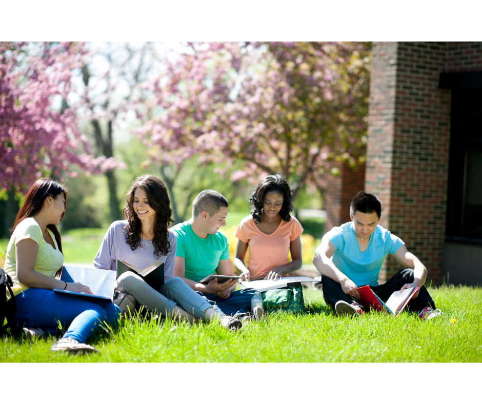 Laptops being used by college students.