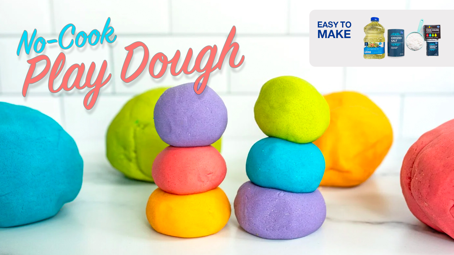 Making homemade playdough